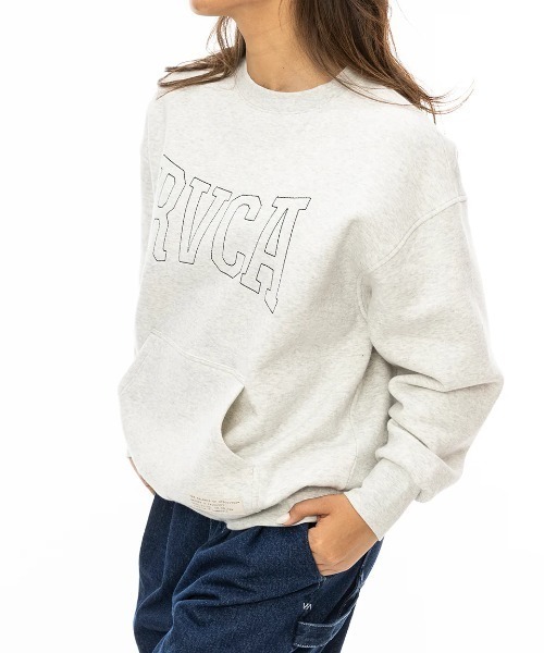 RVCA(ルーカ)の「RVCA レディース RVCA STITCH LOOSE FI トレーナー/ルーカロゴステッチワーククルーネックトレーナー・スウェット(スウェット・レディース・ブラック/グレー・SMALL/MEDIUM)」の9枚目の写真