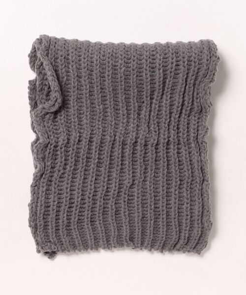 Mayree（メイリー）の「【urge select】リブ編み 無地 ローゲージ ニットマフラー（マフラー・レディース・ピンク/ブラック/オフホワイト/グレー/ブラウン/レッド/イエロー・FREE）」の15枚目の写真