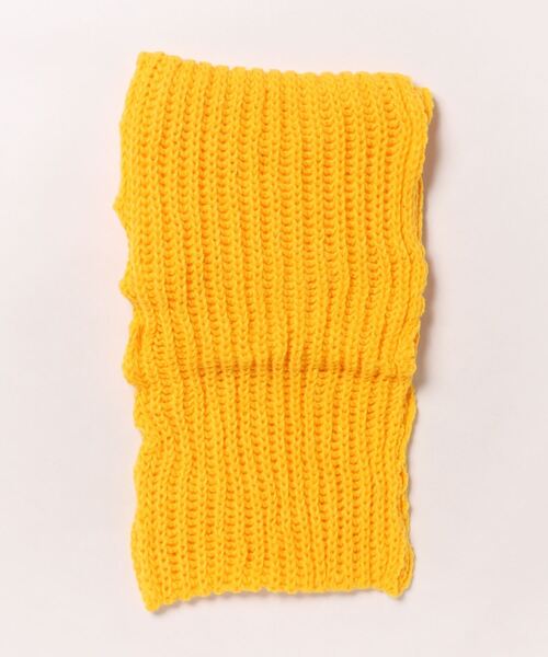Mayree（メイリー）の「【urge select】リブ編み 無地 ローゲージ ニットマフラー（マフラー・レディース・ピンク/ブラック/オフホワイト/グレー/ブラウン/レッド/イエロー・FREE）」の8枚目の写真