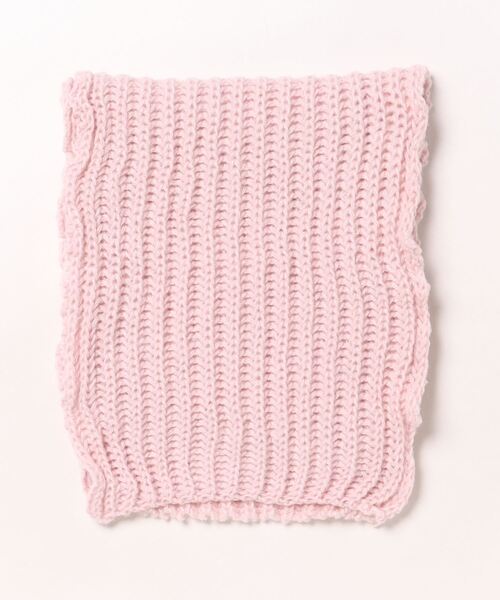 Mayree（メイリー）の「【urge select】リブ編み 無地 ローゲージ ニットマフラー（マフラー・レディース・ピンク/ブラック/オフホワイト/グレー/ブラウン/レッド/イエロー・FREE）」の9枚目の写真