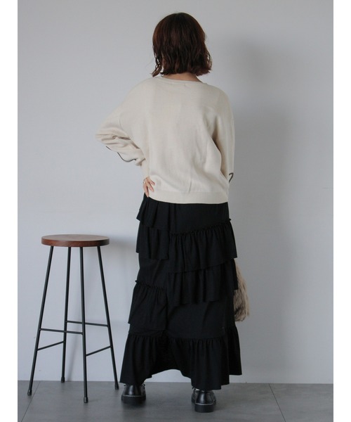 ehka sopo(エヘカソポ)の「リボンコード刺繍カーディガン(カーディガン/ボレロ・レディース・ブラック/グレー/キナリ・F)」の11枚目の写真