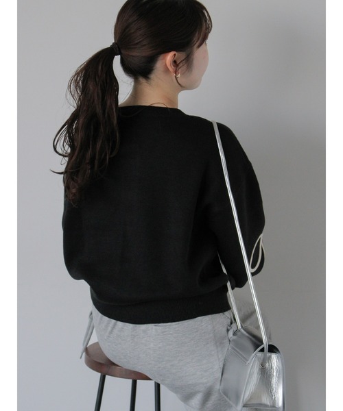 ehka sopo(エヘカソポ)の「リボンコード刺繍カーディガン(カーディガン/ボレロ・レディース・ブラック/グレー/キナリ・F)」の15枚目の写真