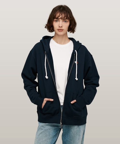 tommy jeans(トミー ジーンズ)の「リラックスブロッキングジップアップパーカー(パーカー・レディース・ネイビー・MEDIUM/SMALL/X-SMALL)」の7枚目の写真