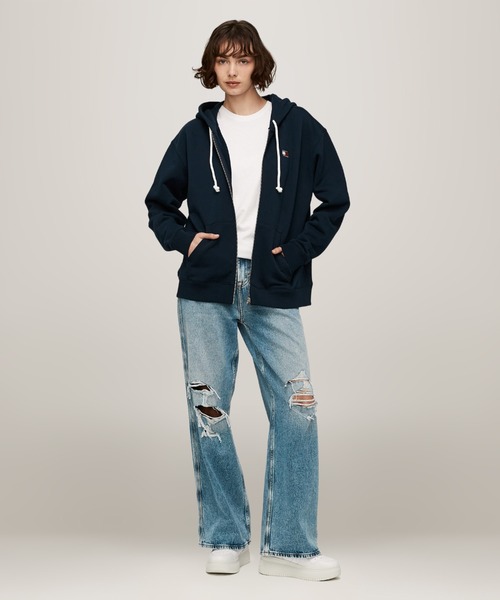 tommy jeans(トミー ジーンズ)の「リラックスブロッキングジップアップパーカー(パーカー・レディース・ネイビー・MEDIUM/SMALL/X-SMALL)」の8枚目の写真