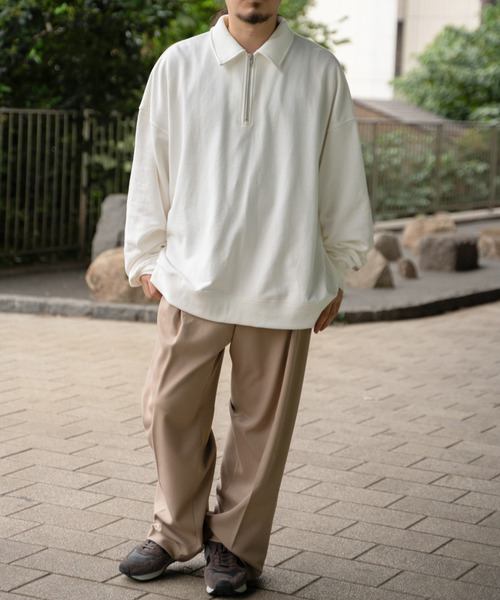 VENCEEXCHANGE（ヴァンスエクスチェンジ）の「Goodwear グッドウェア ハーフジップトレーナー（スウェット・メンズ・ネイビー/オフホワイト/グレー/ブラック・M/L/LL）」の6枚目の写真