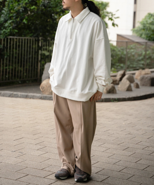 VENCEEXCHANGE（ヴァンスエクスチェンジ）の「Goodwear グッドウェア ハーフジップトレーナー（スウェット・メンズ・ネイビー/オフホワイト/グレー/ブラック・M/L/LL）」の7枚目の写真