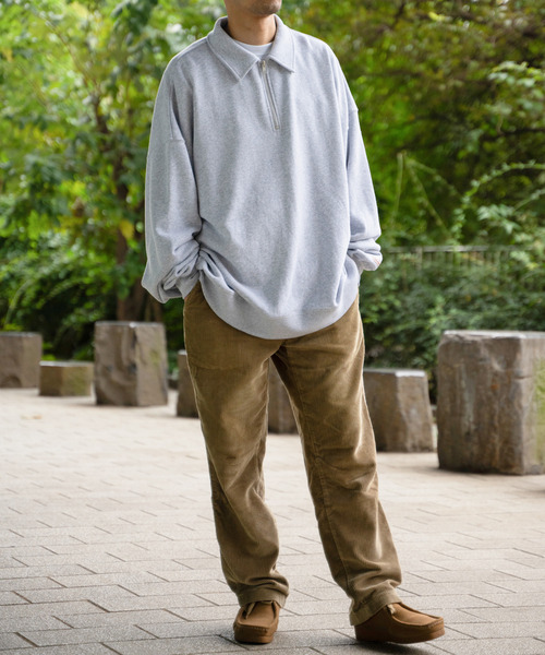 VENCEEXCHANGE（ヴァンスエクスチェンジ）の「Goodwear グッドウェア ハーフジップトレーナー（スウェット・メンズ・ネイビー/オフホワイト/グレー/ブラック・M/L/LL）」の9枚目の写真