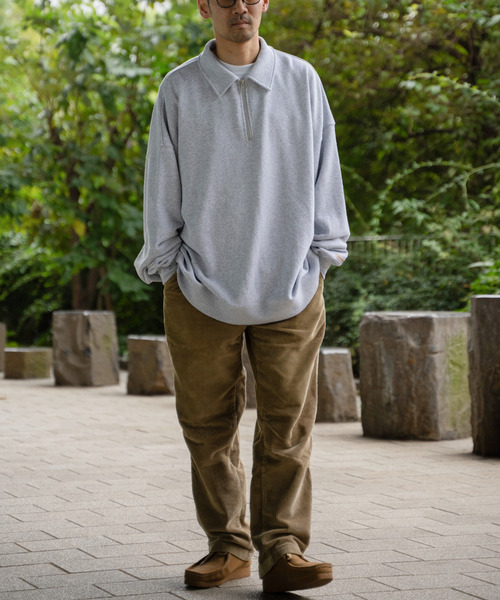 VENCEEXCHANGE（ヴァンスエクスチェンジ）の「Goodwear グッドウェア ハーフジップトレーナー（スウェット・メンズ・ネイビー/オフホワイト/グレー/ブラック・M/L/LL）」の11枚目の写真