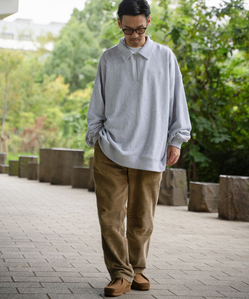 VENCEEXCHANGE（ヴァンスエクスチェンジ）の「Goodwear グッドウェア ハーフジップトレーナー（スウェット・メンズ・ネイビー/オフホワイト/グレー/ブラック・M/L/LL）」の12枚目の写真