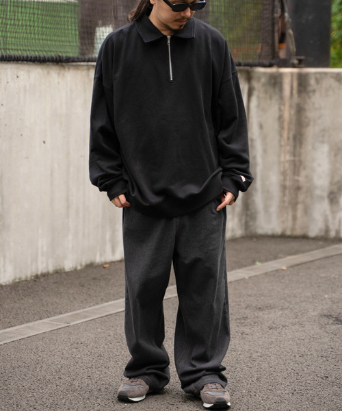 VENCEEXCHANGE（ヴァンスエクスチェンジ）の「Goodwear グッドウェア ハーフジップトレーナー（スウェット・メンズ・ネイビー/オフホワイト/グレー/ブラック・M/L/LL）」の18枚目の写真