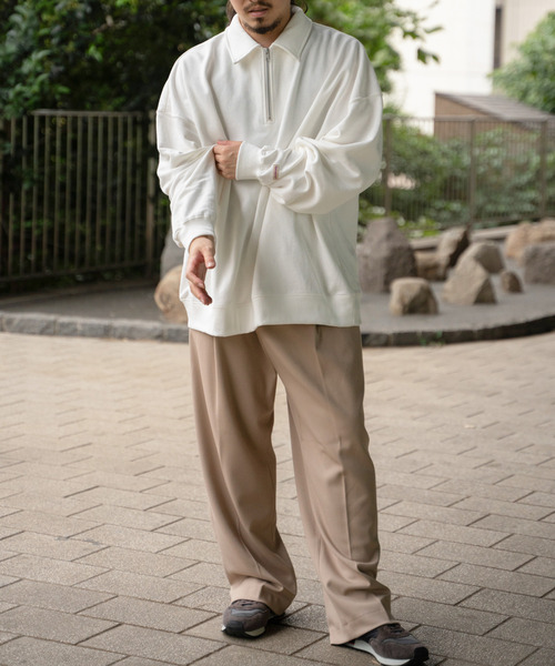 VENCEEXCHANGE（ヴァンスエクスチェンジ）の「Goodwear グッドウェア ハーフジップトレーナー（スウェット・メンズ・ネイビー/オフホワイト/グレー/ブラック・M/L/LL）」の8枚目の写真