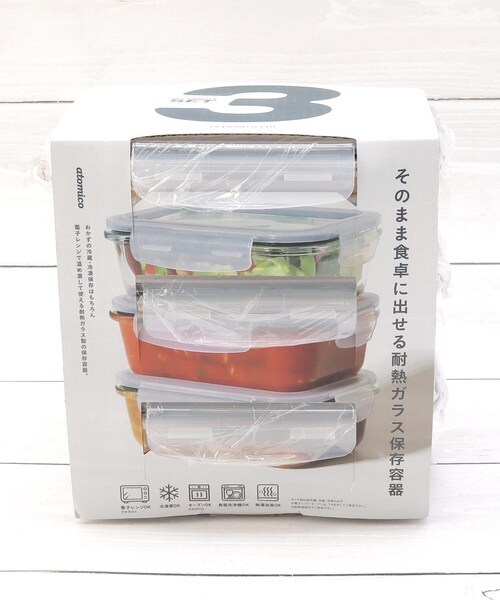 one'sterrace(ワンズテラス)の「CB 耐熱ガラス保存容器 3P レクタングル(キッチンツール・レディース・クリア・99)」の8枚目の写真