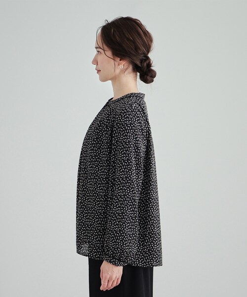 DRESKIP（ドレスキップ）の「◆あったか裏地 配色バンドカラーブラウス【SHOO WARM】（シャツ/ブラウス・レディース・ホワイト系3/ブラック系/オフホワイト/ピンク・04/02/03）」の22枚目の写真