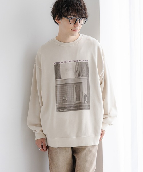 RAGEBLUE（レイジブルー）の「ヴィンテージライク/裏毛フォトプリントスウェット（スウェット・メンズ・グレー/オフホワイト/ダークグレー・LARGE/MEDIUM）」の14枚目の写真