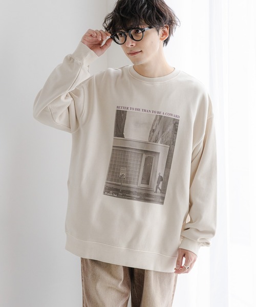 RAGEBLUE（レイジブルー）の「ヴィンテージライク/裏毛フォトプリントスウェット（スウェット・メンズ・グレー/オフホワイト/ダークグレー・LARGE/MEDIUM）」の15枚目の写真