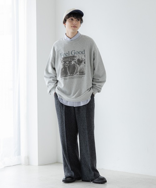 RAGEBLUE（レイジブルー）の「ヴィンテージライク/裏毛フォトプリントスウェット（スウェット・メンズ・グレー/オフホワイト/ダークグレー・LARGE/MEDIUM）」の18枚目の写真