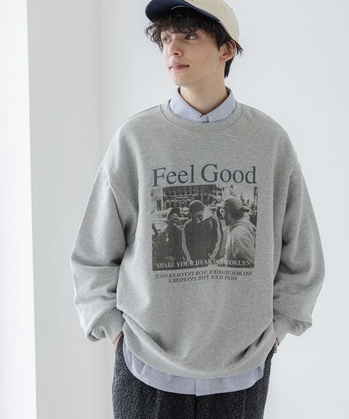 RAGEBLUE（レイジブルー）の「ヴィンテージライク/裏毛フォトプリントスウェット（スウェット・メンズ・グレー/オフホワイト/ダークグレー・LARGE/MEDIUM）」の19枚目の写真