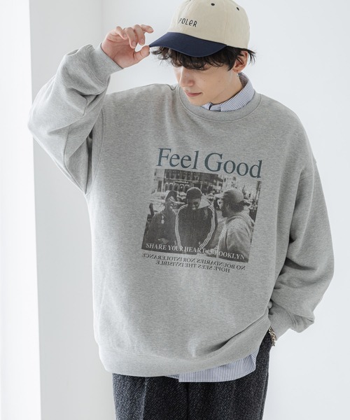 RAGEBLUE（レイジブルー）の「ヴィンテージライク/裏毛フォトプリントスウェット（スウェット・メンズ・グレー/オフホワイト/ダークグレー・LARGE/MEDIUM）」の20枚目の写真