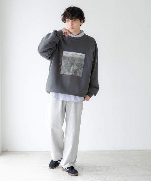RAGEBLUE（レイジブルー）の「ヴィンテージライク/裏毛フォトプリントスウェット（スウェット・メンズ・グレー/オフホワイト/ダークグレー・LARGE/MEDIUM）」の22枚目の写真