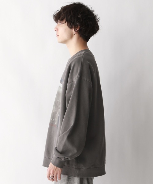 RAGEBLUE（レイジブルー）の「ヴィンテージライク/裏毛フォトプリントスウェット（スウェット・メンズ・グレー/オフホワイト/ダークグレー・LARGE/MEDIUM）」の9枚目の写真