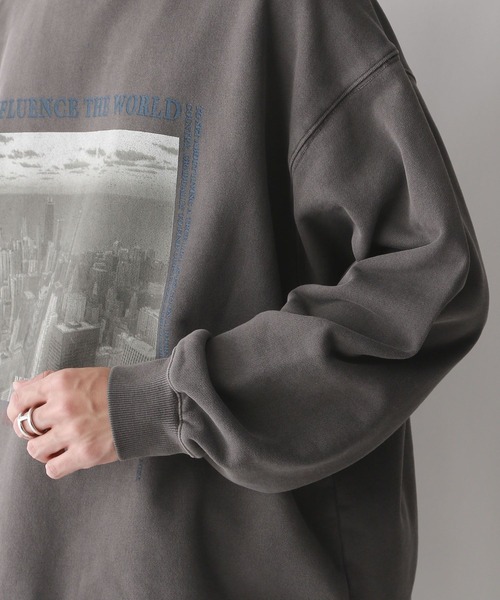 RAGEBLUE（レイジブルー）の「ヴィンテージライク/裏毛フォトプリントスウェット（スウェット・メンズ・グレー/オフホワイト/ダークグレー・LARGE/MEDIUM）」の6枚目の写真