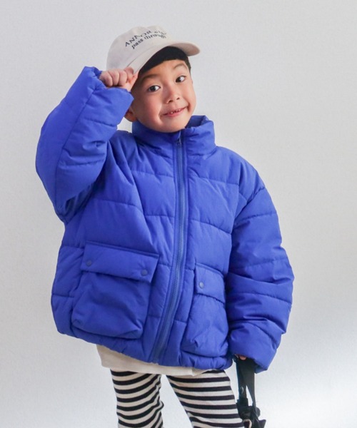 CIAOPANIC TYPY（チャオパニックティピー）の「【洗濯可能♪】【KIDS】中綿カラージャケットアウター（ブルゾン・キッズ・オフホワイト/ピンク/ブルー/チャコールグレー・MEDIUM/XX-LARGE/X-LARGE）」の3枚目の写真