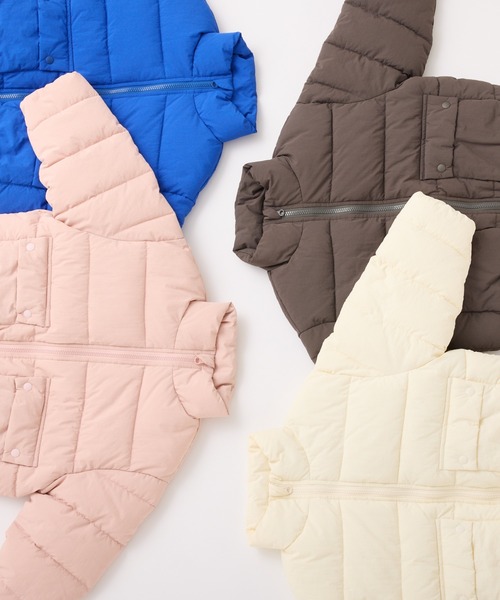 CIAOPANIC TYPY（チャオパニックティピー）の「【洗濯可能♪】【KIDS】中綿カラージャケットアウター（ブルゾン・キッズ・オフホワイト/ピンク/ブルー/チャコールグレー・MEDIUM/XX-LARGE/X-LARGE）」の5枚目の写真