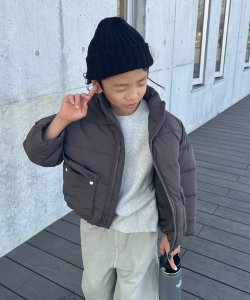 CIAOPANIC TYPY（チャオパニックティピー）の「【洗濯可能♪】【KIDS】中綿カラージャケットアウター（ブルゾン・キッズ・オフホワイト/ピンク/ブルー/チャコールグレー・MEDIUM/XX-LARGE/X-LARGE）」の16枚目の写真