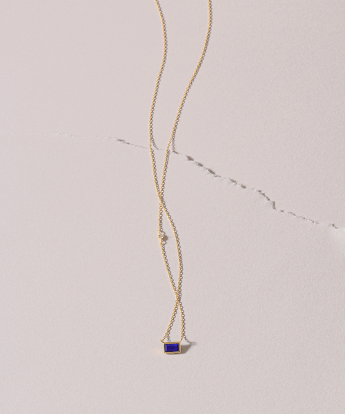 ラピスラズリ*ダイヤネックレス K10（ネックレス）｜Lilas（リラ）の