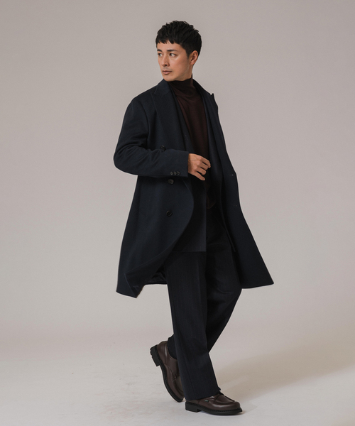 セール】D.PIACENZA ダブルブレスト チェスターコート（チェスター