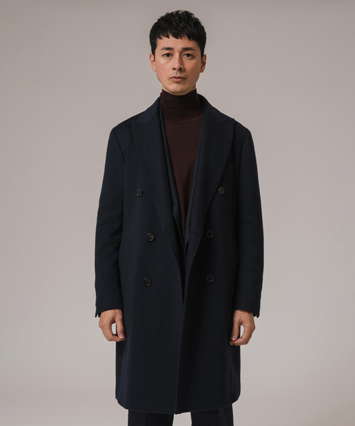 セール】D.PIACENZA ダブルブレスト チェスターコート（チェスター