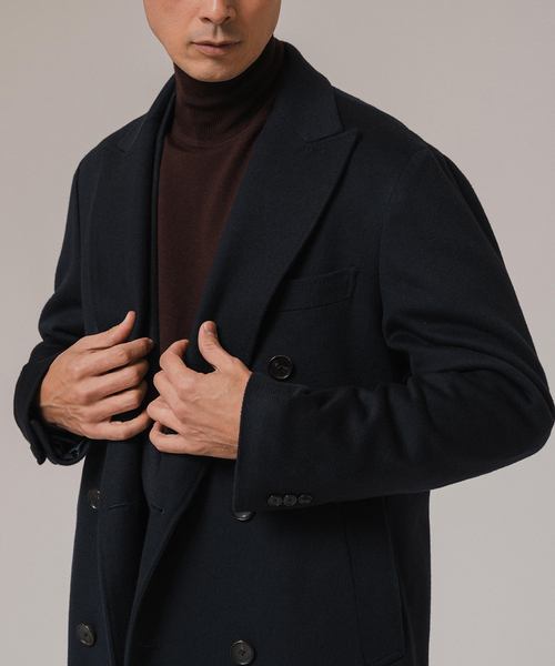 セール】D.PIACENZA ダブルブレスト チェスターコート（チェスター