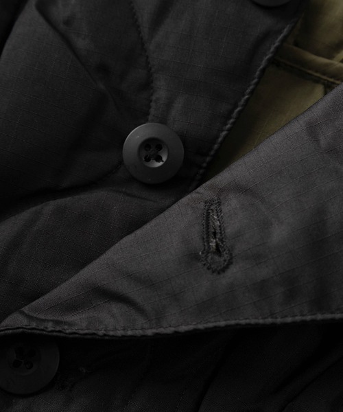 TAION（タイオン）の「【TAION/タイオン】ミリタリー  キルティング ダウンフーディー/ プルオーバー/ ミリタリーブルゾン/ハーフボタン パーカー/ユニセックス（ブルゾン・メンズ・ブラック/ダークオリーブ/ネイビー・M/L/XL）」の14枚目の写真