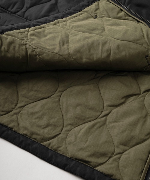 TAION（タイオン）の「【TAION/タイオン】ミリタリー  キルティング ダウンフーディー/ プルオーバー/ ミリタリーブルゾン/ハーフボタン パーカー/ユニセックス（ブルゾン・メンズ・ブラック/ダークオリーブ/ネイビー・M/L/XL）」の9枚目の写真