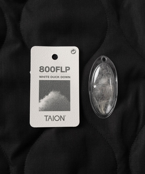 TAION（タイオン）の「【TAION/タイオン】ミリタリー  キルティング ダウンフーディー/ プルオーバー/ ミリタリーブルゾン/ハーフボタン パーカー/ユニセックス（ブルゾン・メンズ・ブラック/ダークオリーブ/ネイビー・M/L/XL）」の10枚目の写真