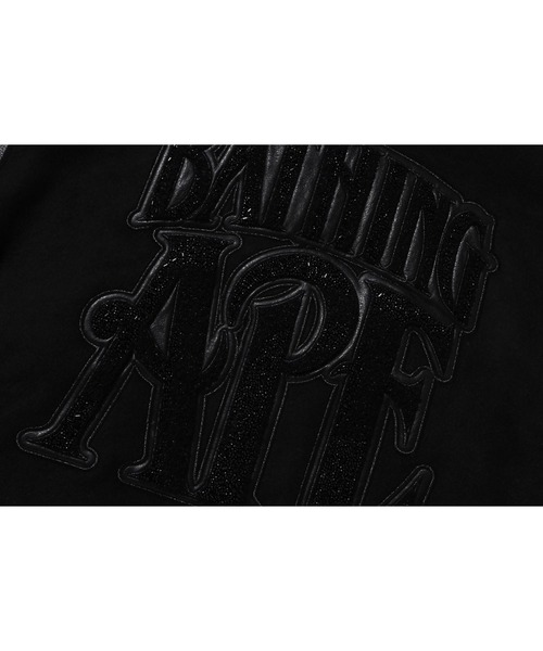 A BATHING APE(アベイシングエイプ)の「LINE CAMO MULTI LOGO WOOL VARSITY JACKET(スタジャン・メンズ・ブラック・X-LARGE/SMALL/MEDIUM/LARGE)」の9枚目の写真