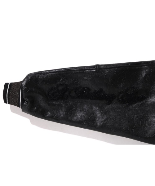 A BATHING APE(アベイシングエイプ)の「LINE CAMO MULTI LOGO WOOL VARSITY JACKET(スタジャン・メンズ・ブラック・X-LARGE/SMALL/MEDIUM/LARGE)」の13枚目の写真