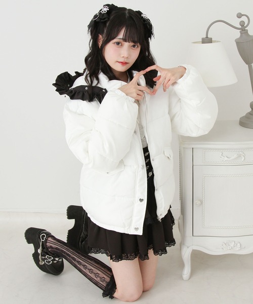 セール】選べるデザイン中綿ハートブルゾン（ダウンジャケット/コート