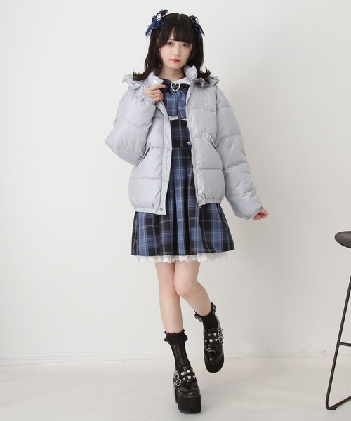 セール】選べるデザイン中綿ハートブルゾン（ダウンジャケット/コート