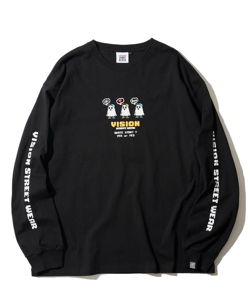 VISION STREET WEAR（ヴィジョンストリートウェア）の「【VISION STREET WEAR】オリジナルグラフィック ピクセルゴーストロングスリーブTシャツ（Tシャツ/カットソー・レディース・オフホワイト/ブラック/ライトグレー・MEDIUM/X-LARGE/LARGE）」の3枚目の写真