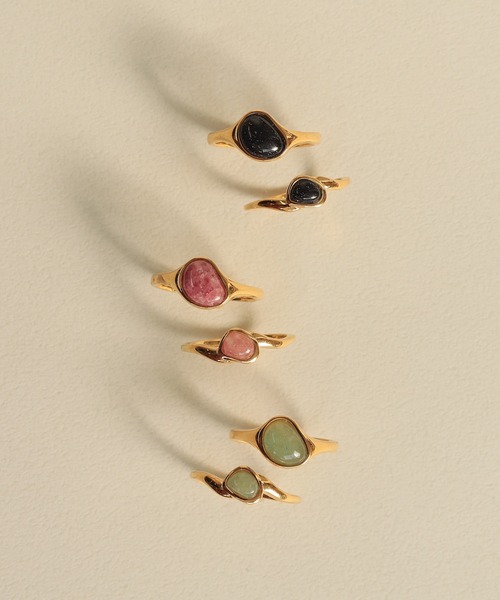 NOIR DE POUPEE（ノワールドプーペ）の「【WEB限定】silver925 ブラックオニキス ビーンズリング（リング・レディース・ゴールド/シルバー/オレンジ/ネイビー/グリーン/ピンク・#15/#13/#11/#9/#17）」の20枚目の写真