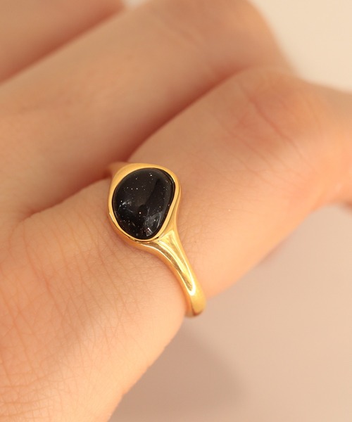 NOIR DE POUPEE（ノワールドプーペ）の「【WEB限定】silver925 ブラックオニキス ビーンズリング（リング・レディース・ゴールド/シルバー/オレンジ/ネイビー/グリーン/ピンク・#15/#13/#11/#9/#17）」の16枚目の写真