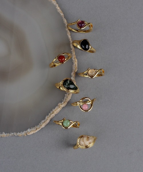 NOIR DE POUPEE（ノワールドプーペ）の「【WEB限定】silver925 ブラックオニキス ビーンズリング（リング・レディース・ゴールド/シルバー/オレンジ/ネイビー/グリーン/ピンク・#15/#13/#11/#9/#17）」の7枚目の写真