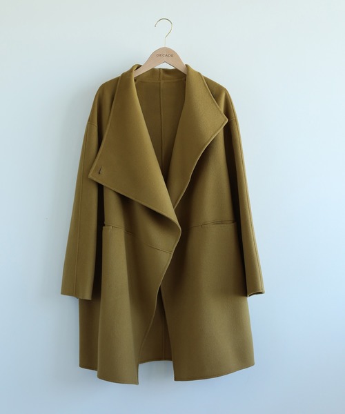 fethers goffa購入　ハーフコート チェック柄 ステンカラーハーフコート FQ24W028【Fano Studios