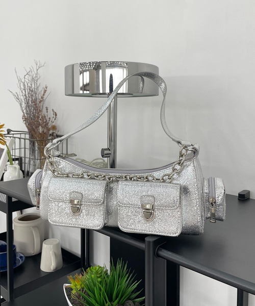 SPIRALGIRL（スパイラルガール）の「チェーン付きショルダーバッグ（ショルダーバッグ・レディース・ピンク/シルバー・FREE）」の22枚目の写真