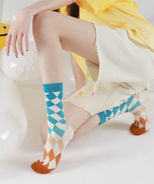 Fun & Daily（ファンアンドデイリー）の「F&D : マルチカラーソックス（ソックス/靴下・レディース・その他1/その他3/その他2・FREE）」の5枚目の写真