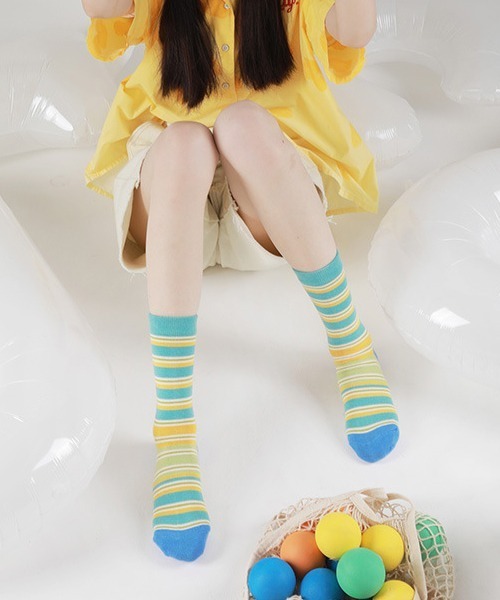 Fun & Daily（ファンアンドデイリー）の「F&D : マルチカラーソックス（ソックス/靴下・レディース・その他1/その他3/その他2・FREE）」の9枚目の写真