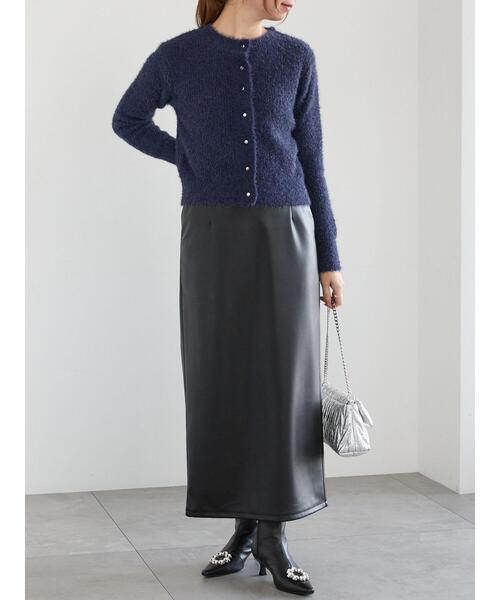 Te chichi（テチチ）の「ラメシャギークルーネックカーディガン（カーディガン/ボレロ・レディース・チャコールグレー/グレー/ネイビー・F）」の5枚目の写真
