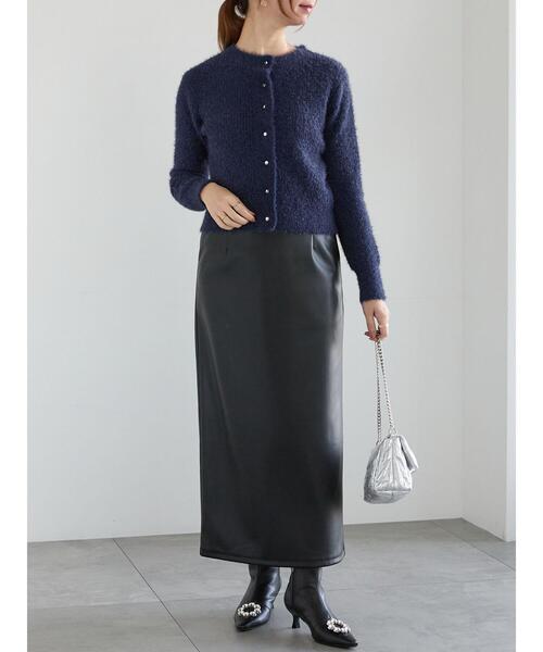 Te chichi（テチチ）の「ラメシャギークルーネックカーディガン（カーディガン/ボレロ・レディース・チャコールグレー/グレー/ネイビー・F）」の4枚目の写真