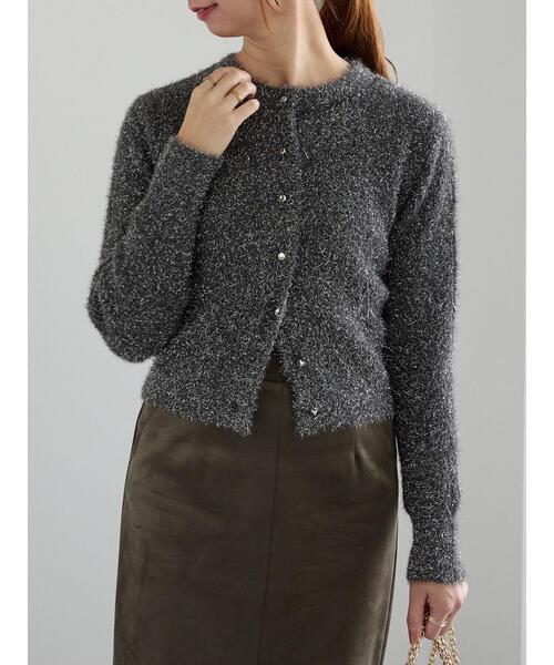 Te chichi（テチチ）の「ラメシャギークルーネックカーディガン（カーディガン/ボレロ・レディース・チャコールグレー/グレー/ネイビー・F）」の22枚目の写真